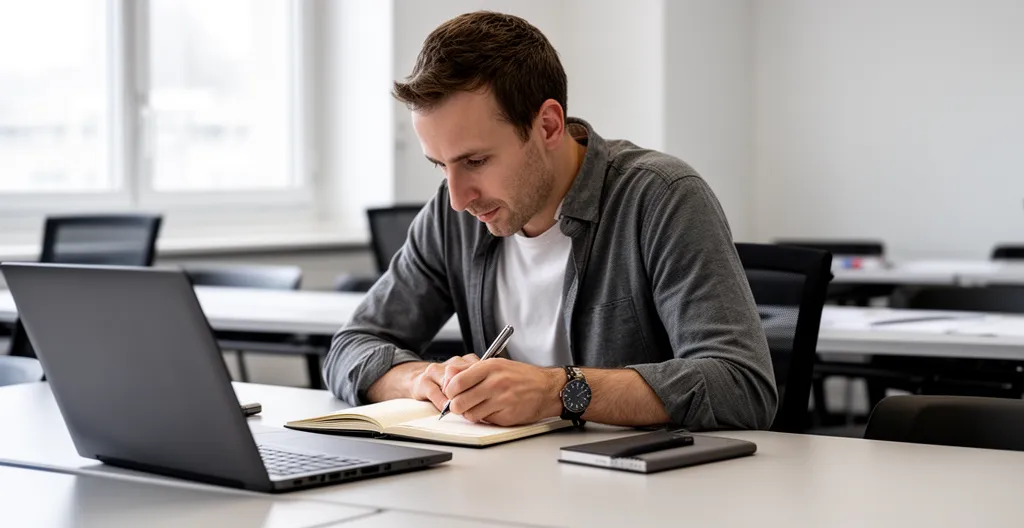 Stagiaire prenant des notes lors d'une formation SEO à Toulouse (apprentissage pratique)